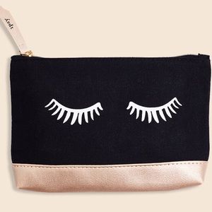 Eyelash Black & Gold Ipsy Clutch